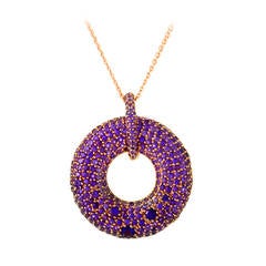 Roberto Coin Fantasia Amethyst Rose Gold Pendant Necklace