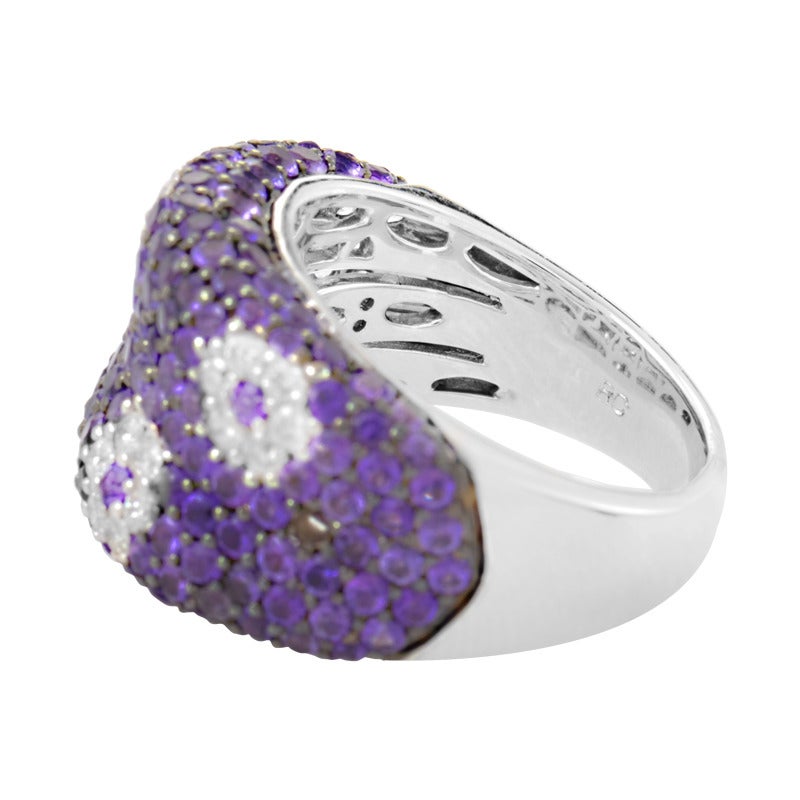 Roberto Coin Fantasia Amethyst Diamond White Gold Band ... (800 x 800 Pixel)
