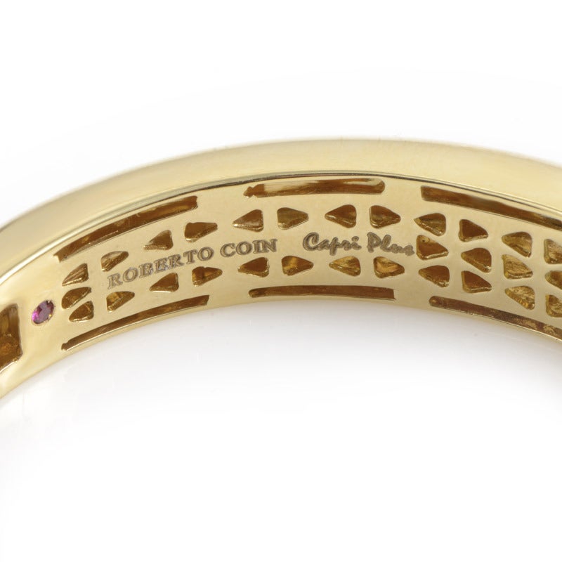 Roberto Coin Capri Plus Topaz Gold Bangle Bracelet In New Condition In Southampton, PA