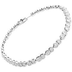 Chanel Diamond White Gold Tennis Bracelet