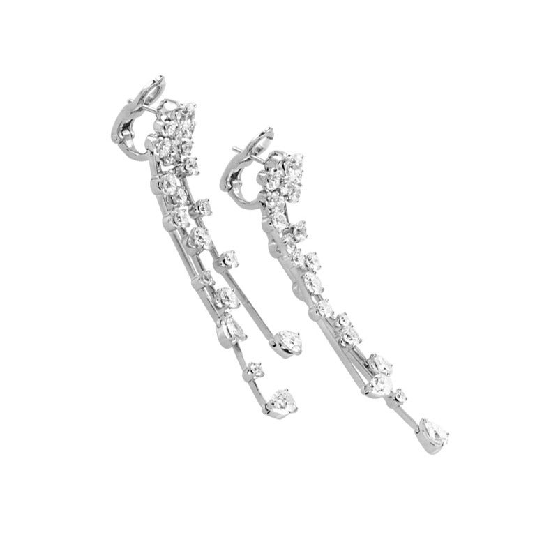 Chanel Pluie de Diamants Diamond White Gold Drop Earrings at 1stDibs