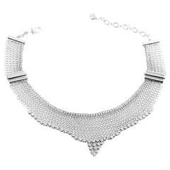 Diamond White Gold Mesh Necklace/Bracelet