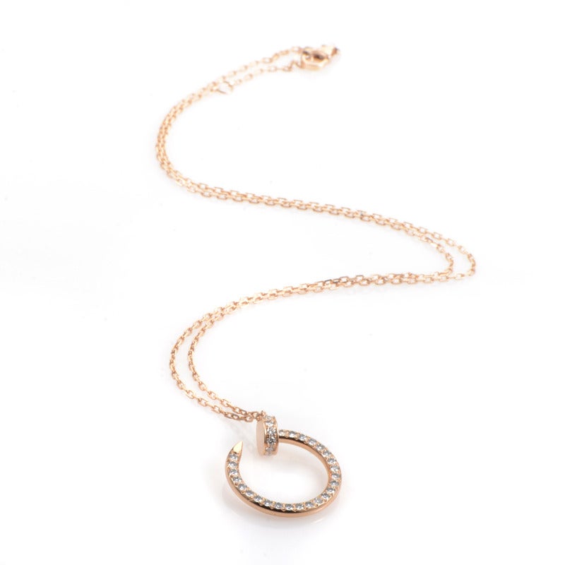 Cartier Juste un Clou Diamond Rose Gold Pendant Necklace at 1stDibs ...