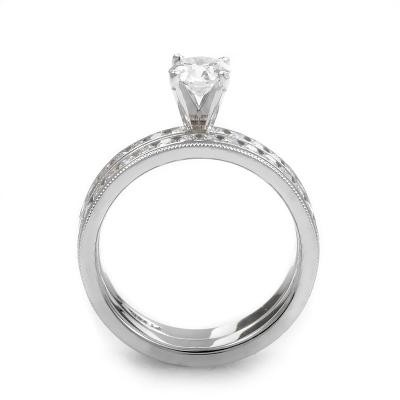 Hearts on Fire Platinum Diamond Engagement Ring Set