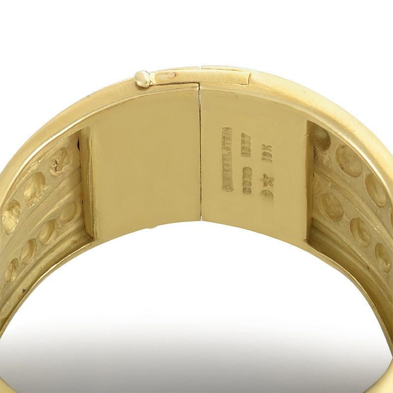 Kieselstein-Cord Yellow Gold Caviar Bangle Bracelet In Excellent Condition In Southampton, PA