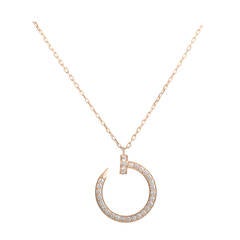 Cartier Juste un Clou Diamond Rose Gold Pendant Necklace