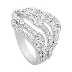 Hearts on Fire Diamond White Gold Openwork Band Ring