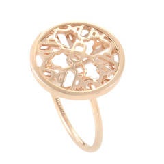 Hermes Rose Gold Openwork Ring