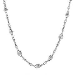 Vintage Judith Ripka White Gold Diamond Strand Necklace