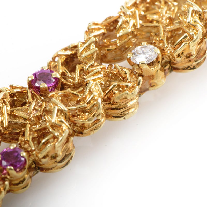 Women's Tiffany & Co. Diamond Ruby Gold Bracelet