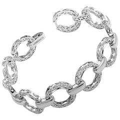 Tacori Crescent Silhouette Diamond White Gold Bracelet