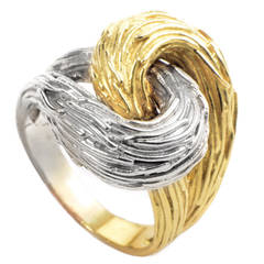 Pomellato Textured Multi-Gold Knotted Ring