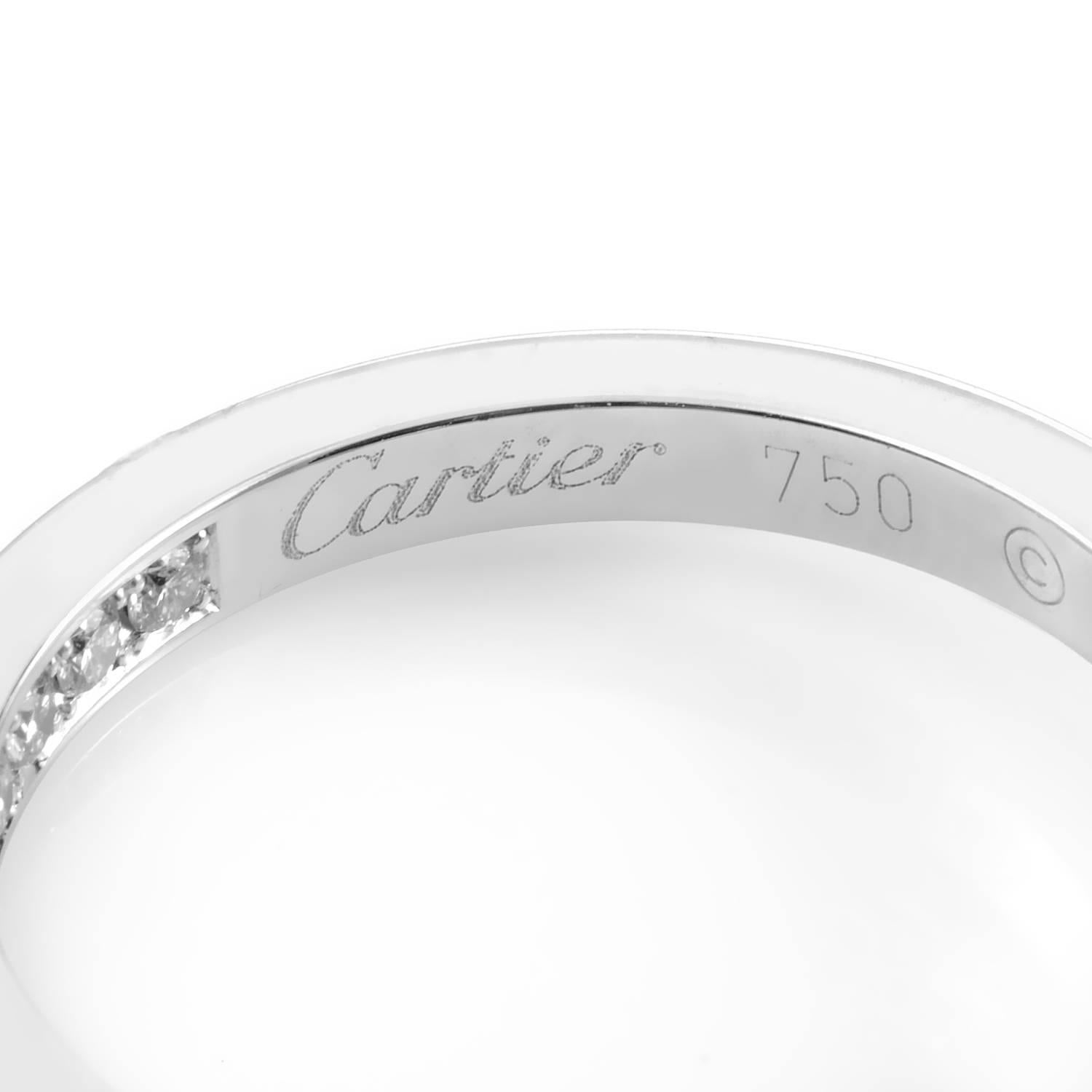 Women's Cartier Diamond Gold Hoop Earrings