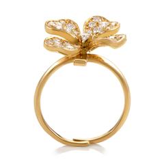 Fred of Paris diamond Gold 4-Leaf Clover Ring