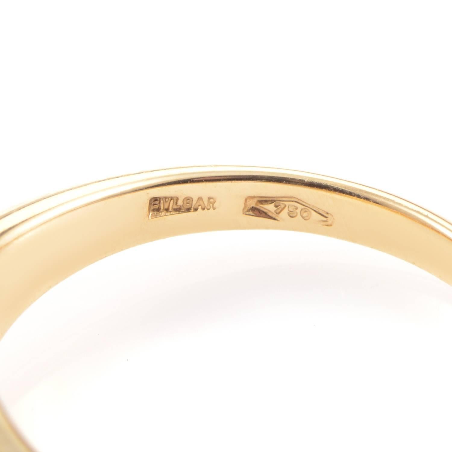 Women's Bulgari Diamond Gold Solitaire Engagement Ring