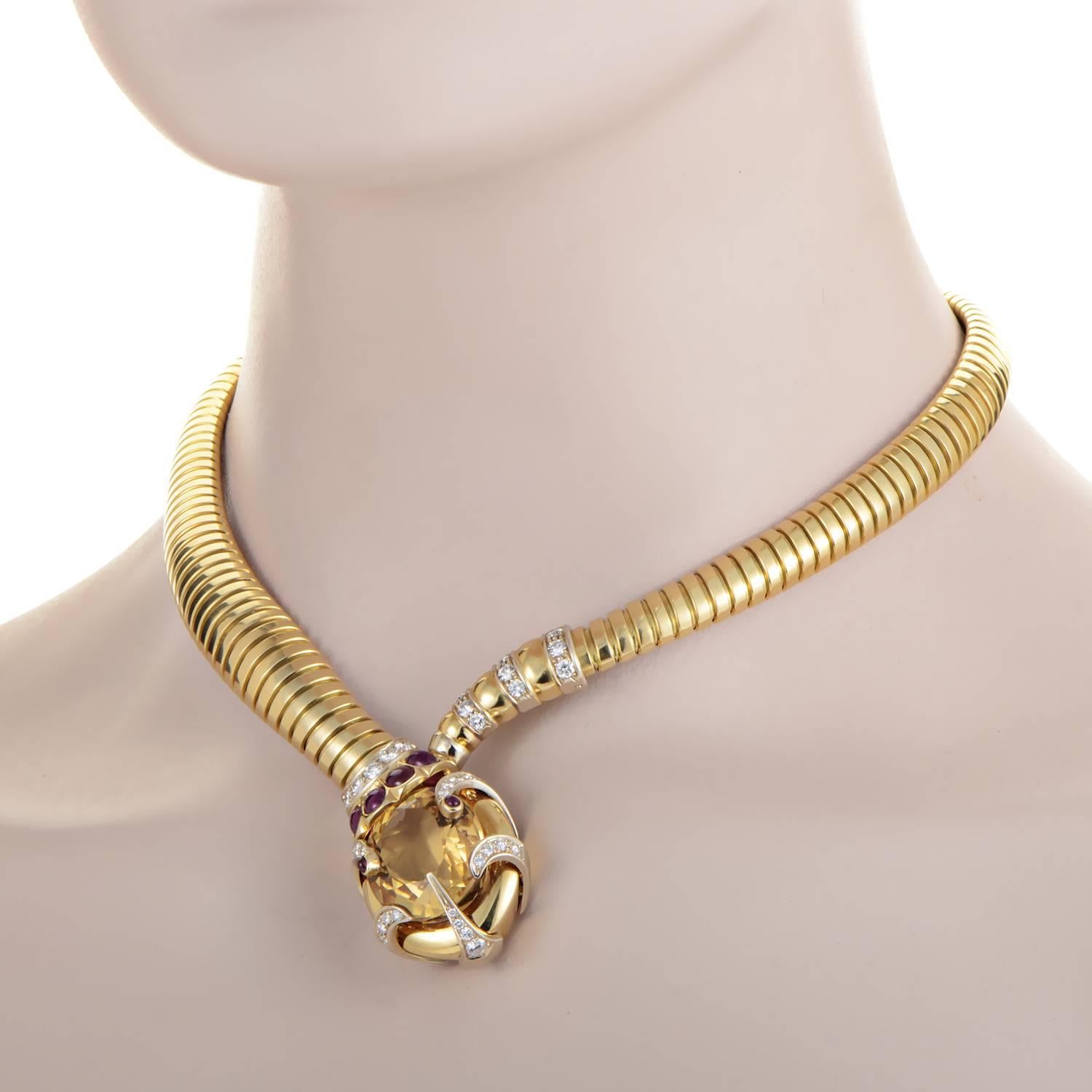bvlgari necklace snake gold