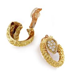 Boucheron Toi et Moi Serpent Bohème Yellow Gold Diamond Clip-On Earrings