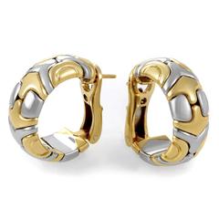 Bulgari Alveare Edelstahl-Ohrringe aus Gold