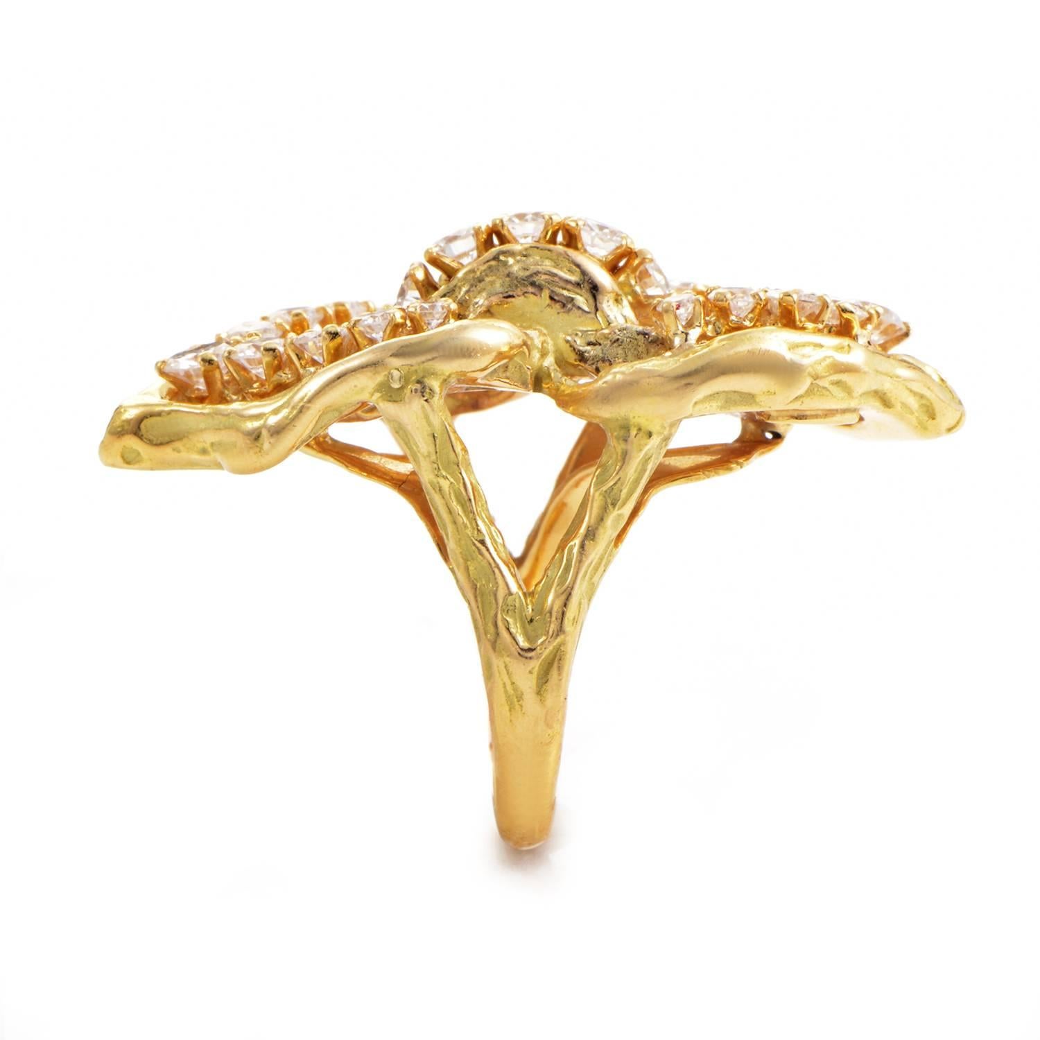 Chaumet Diamond Gold Ring In Excellent Condition In Southampton, PA