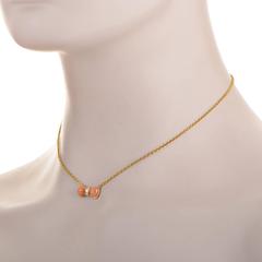 Van Cleef & Arpels Coral Diamond Gold Bow Necklace
