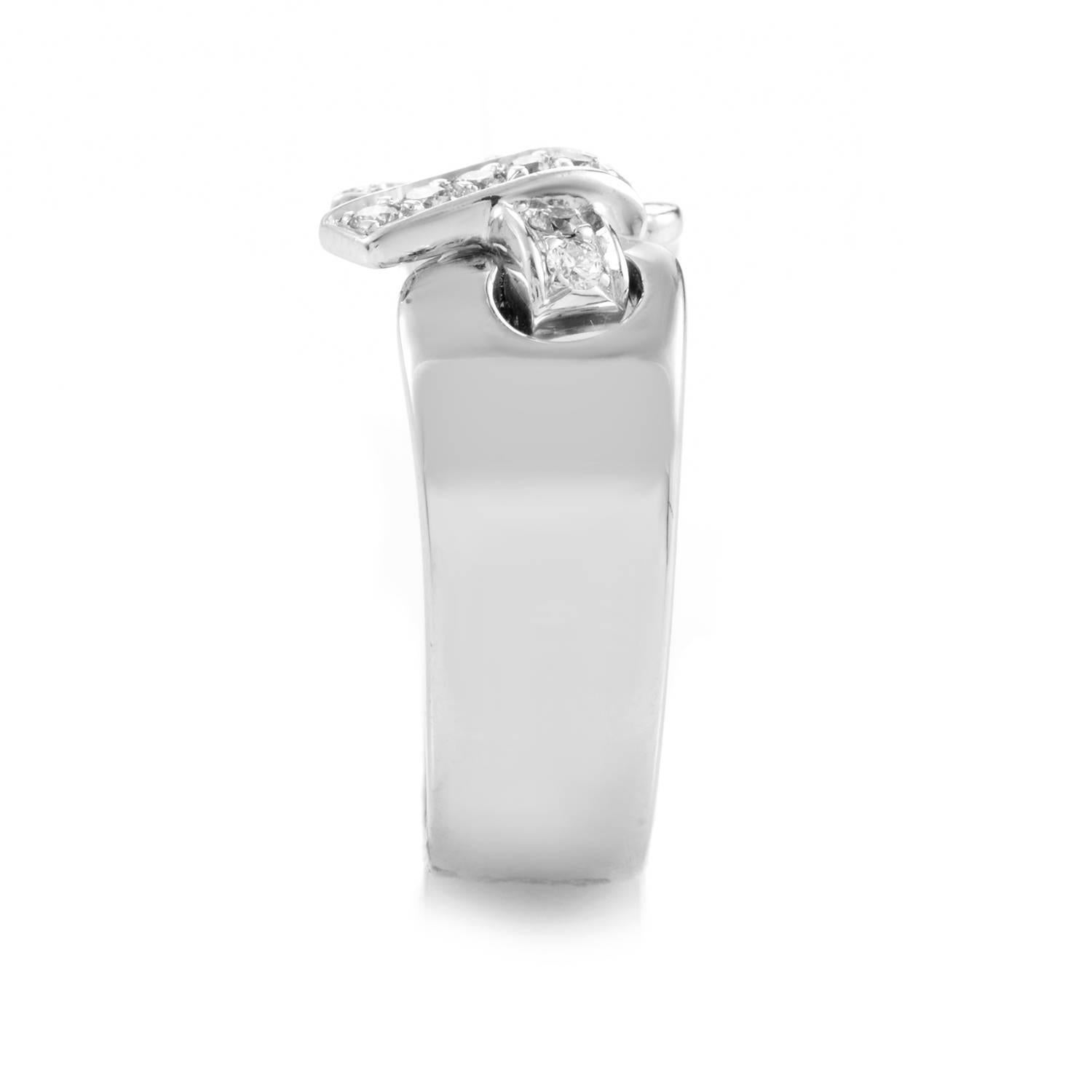 Hermès Diamant-Gold-Schleifenring Damen