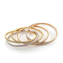 Carter Trinity Diamond Multicolor Gold Pave Bangles