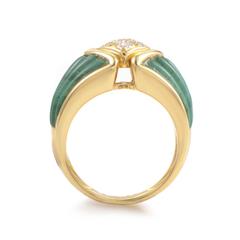 Boucheron Malachite Diamond Gold Ring