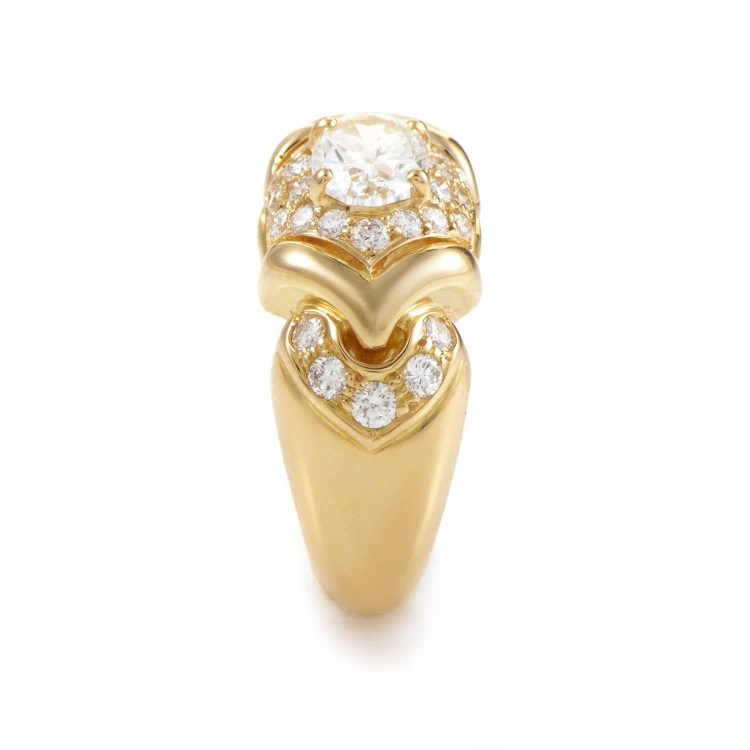 Bulgari Diamond Gold Ring In Excellent Condition In Southampton, PA