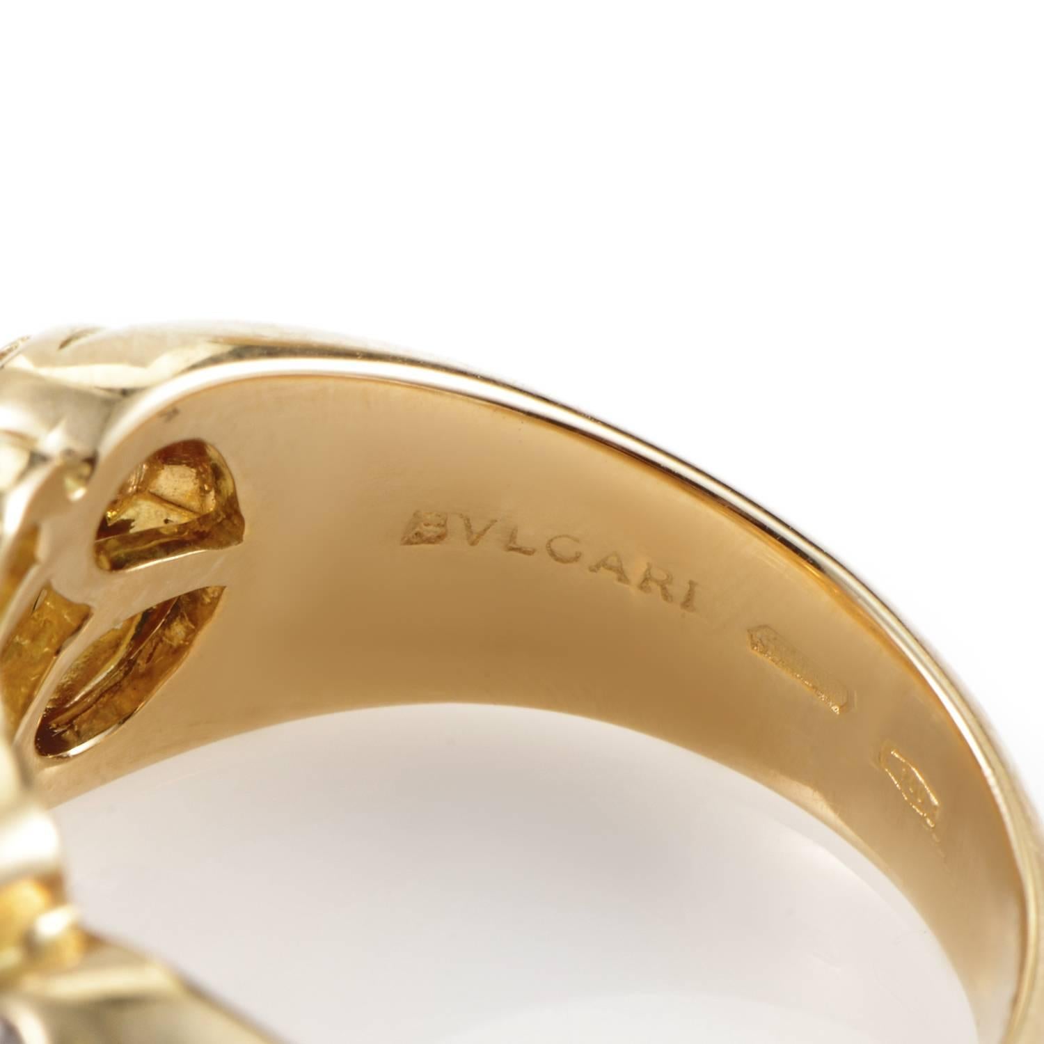 Women's Bulgari Diamond Gold Ring