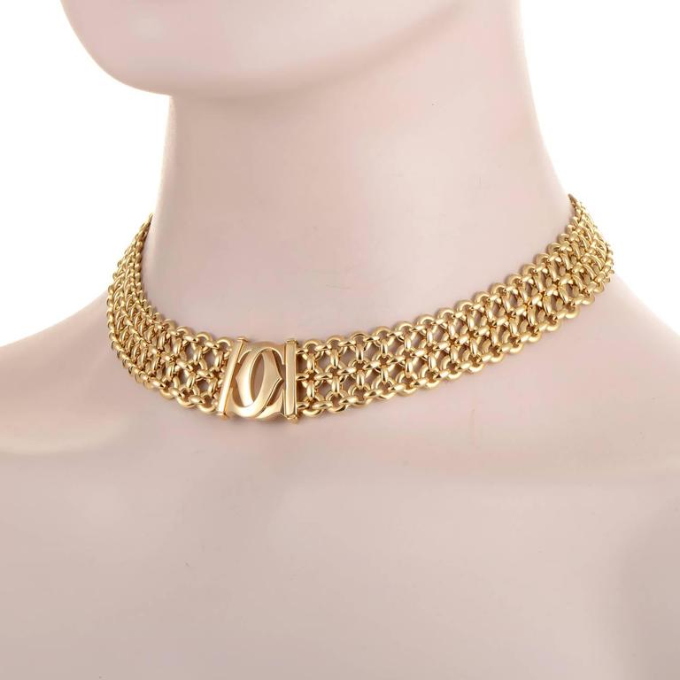 Cartier Gold Choker Necklace at 1stDibs