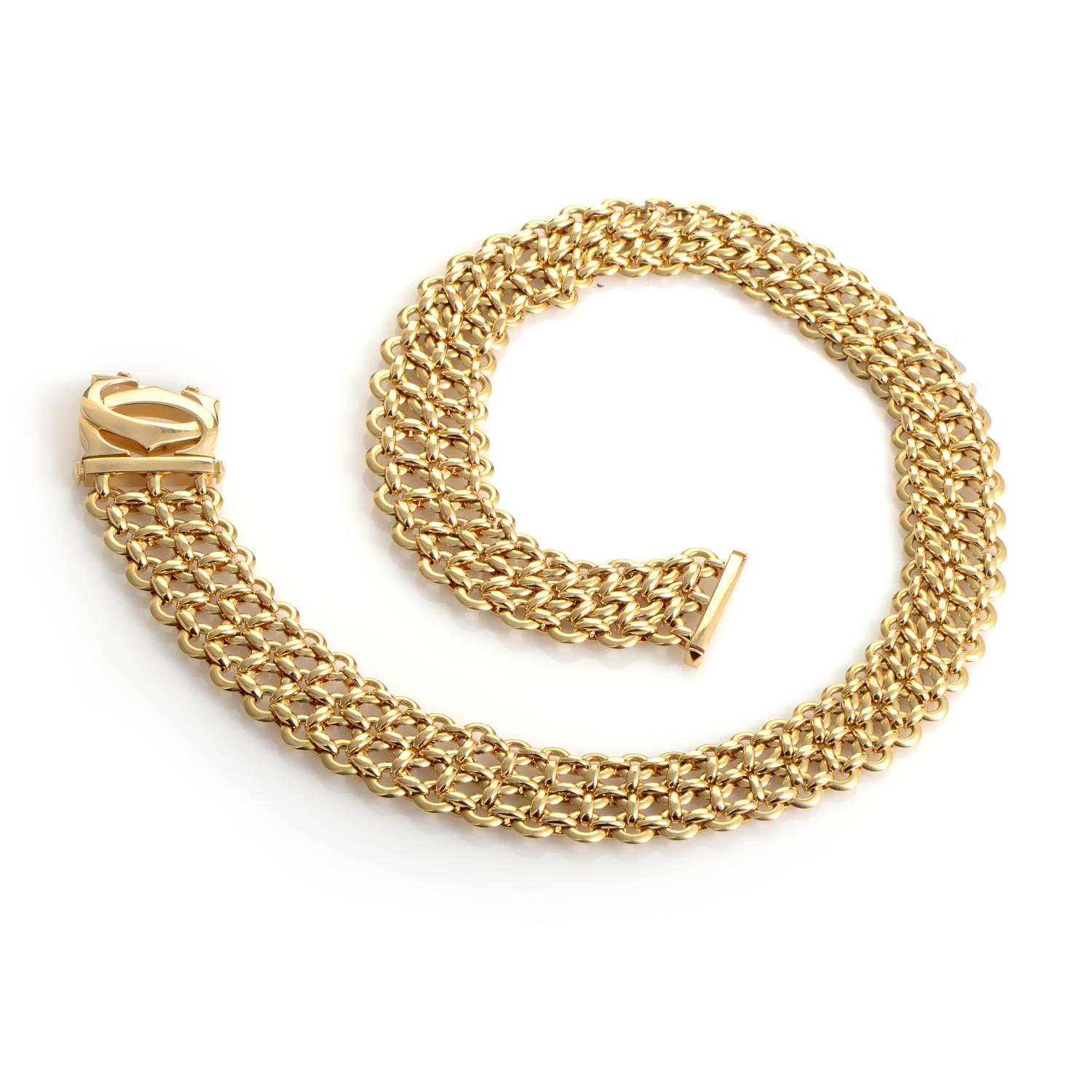 Cartier Gold Choker Halskette im Zustand „Hervorragend“ in Southampton, PA