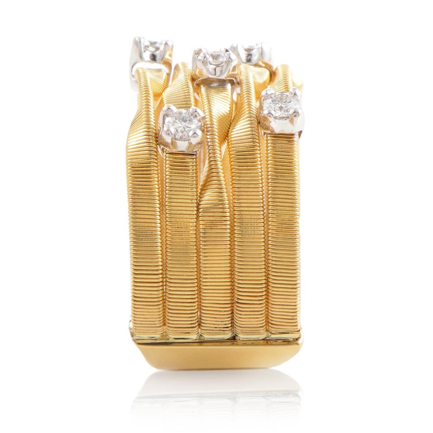Marco Bicego Marrakech Diamond Gold Ring In Excellent Condition In Southampton, PA