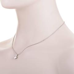 Van Cleef & Arpels Diamond Solitaire Gold Pendant Necklace