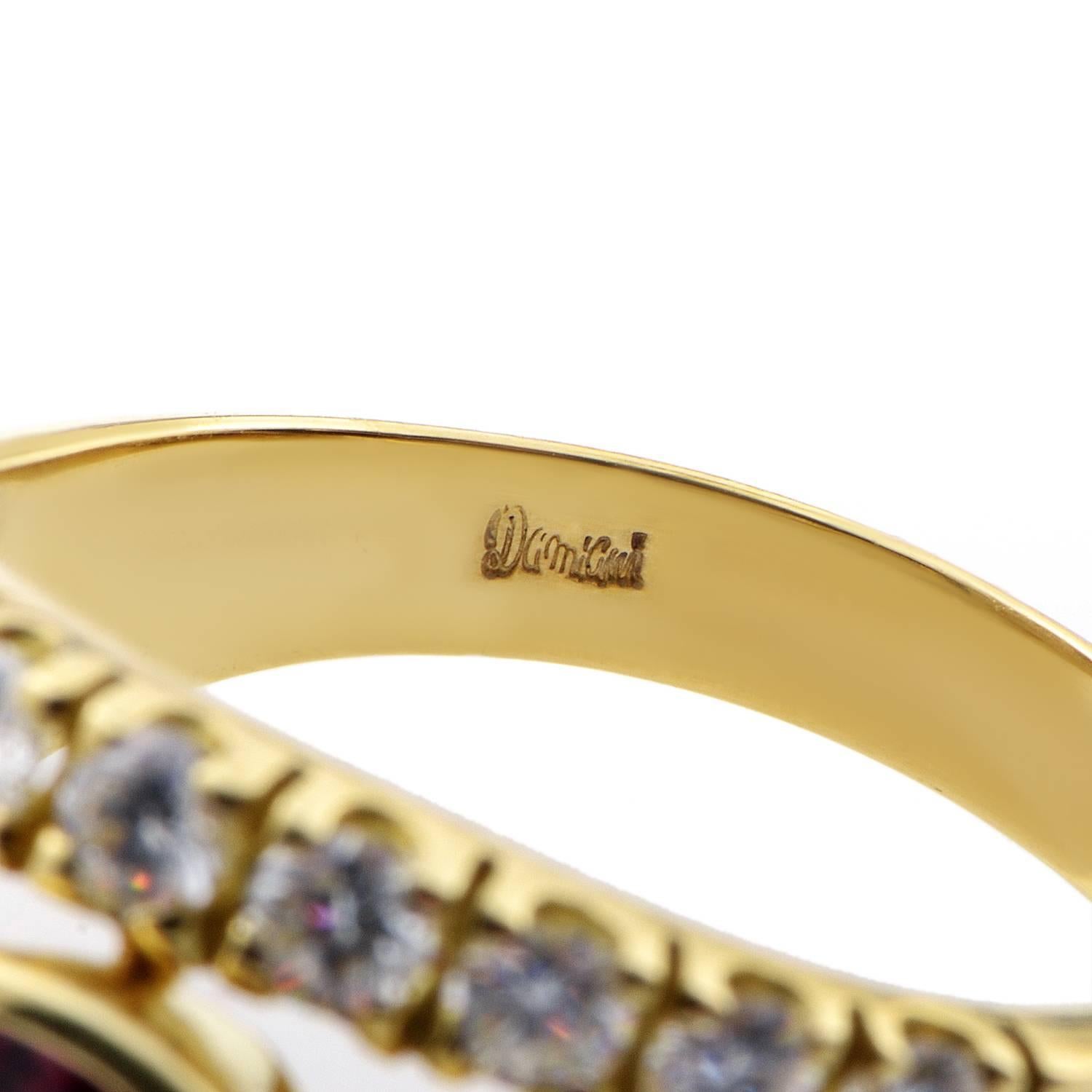 Women's Damiani Ruby Diamond Gold Band Ring