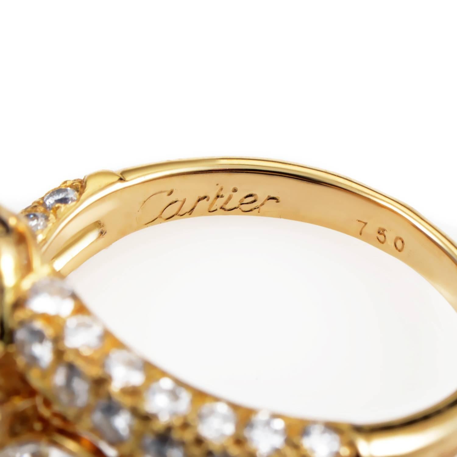 Women's Cartier Diamond Gold Ring 