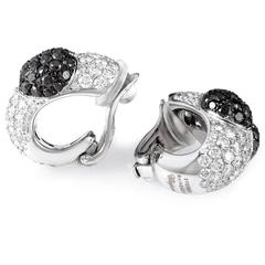 Chopard Multi-Color Diamonds Gold Heart Clip-On Earrings