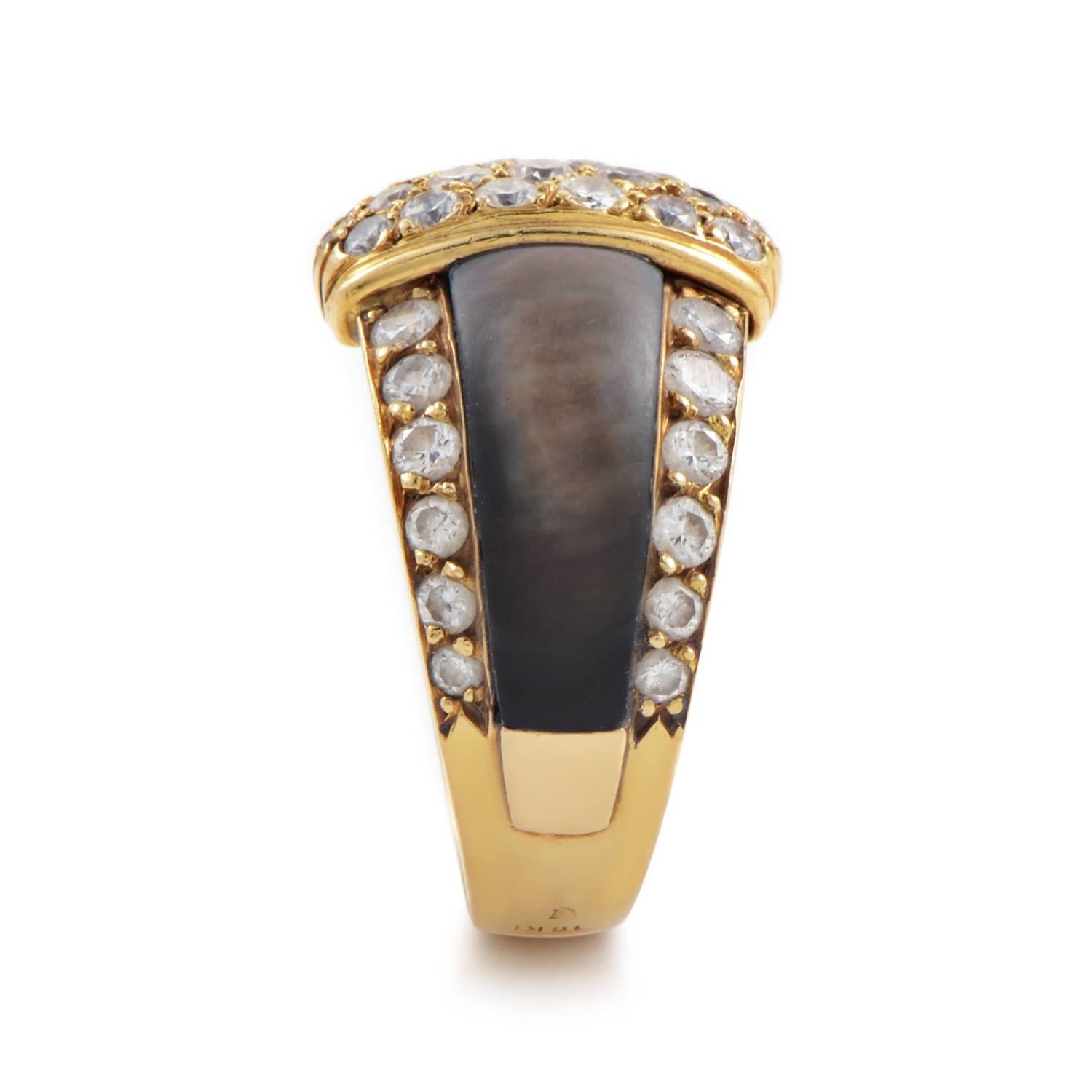mother of pearl band ring
