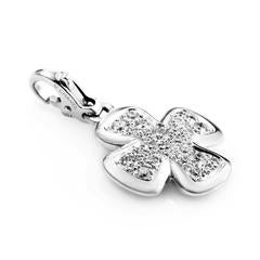 Chanel Diamond Pave Gold Cross Charm
