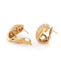 Cartier Diamond Gold Huggie Earrings