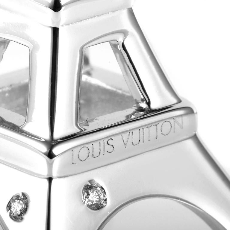 Louis Vuitton Diamond Gold Eiffel Tower Charm at 1stdibs
