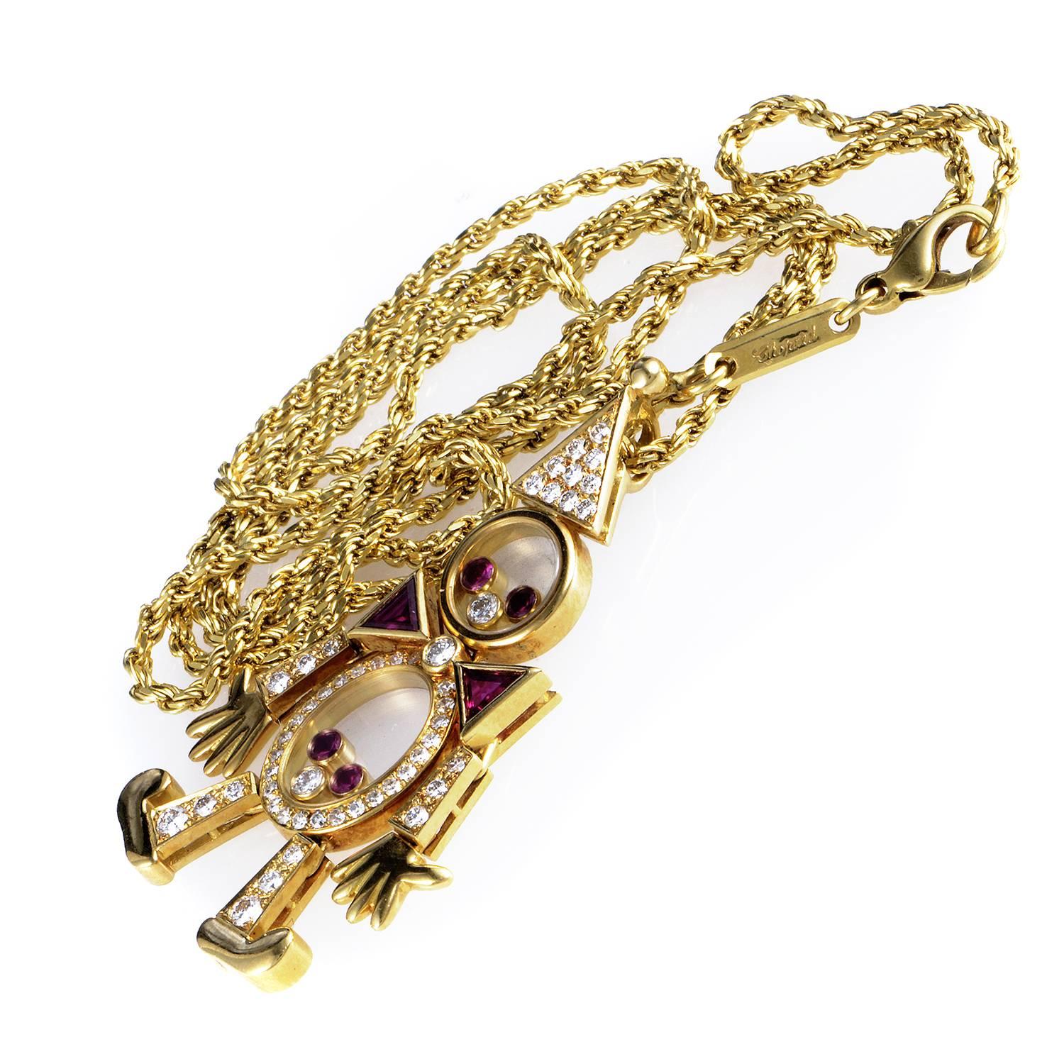 gold clown necklace