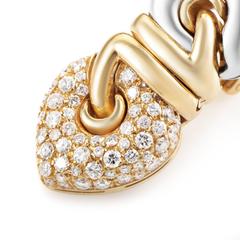 Bulgari Diamond Multi-Color Gold Clip-On Earrings