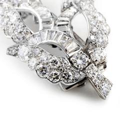 1960s Cartier Monture Diamond Platinum Brooch