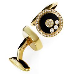 Chopard Happy Diamonds Diamond Gold Cufflinks
