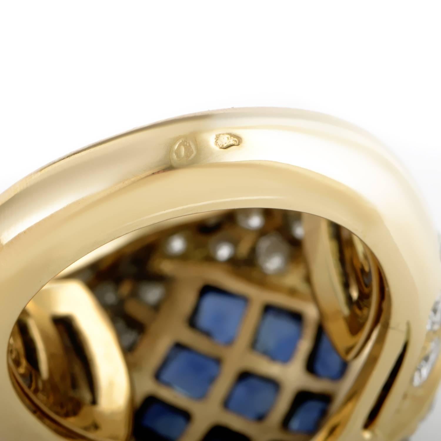 Piaget Sapphire Diamond Gold Ring In Excellent Condition In Southampton, PA