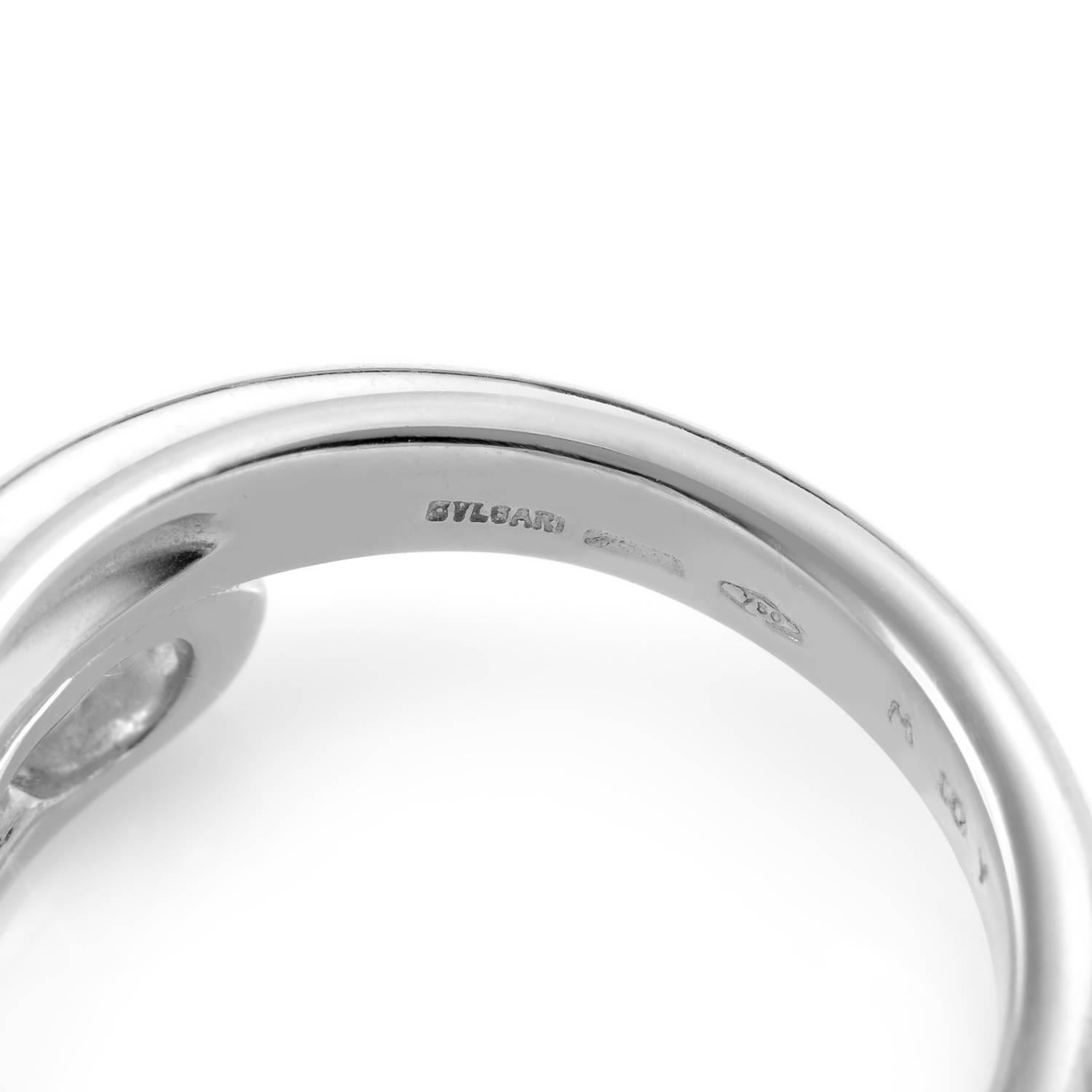 Women's Bulgari Bypass Diamond Gold Ring