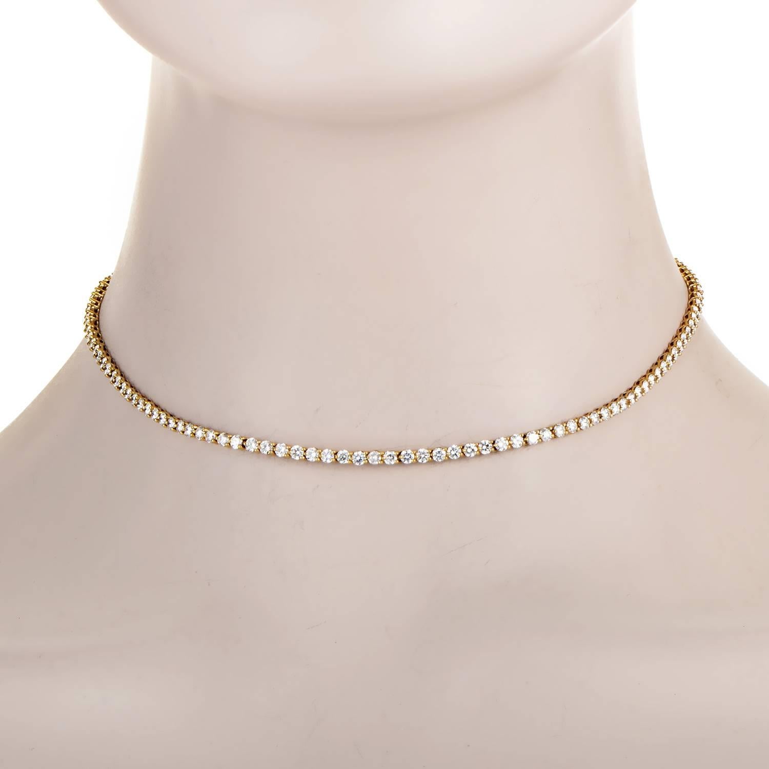diamond tennis necklace choker, tiffany 