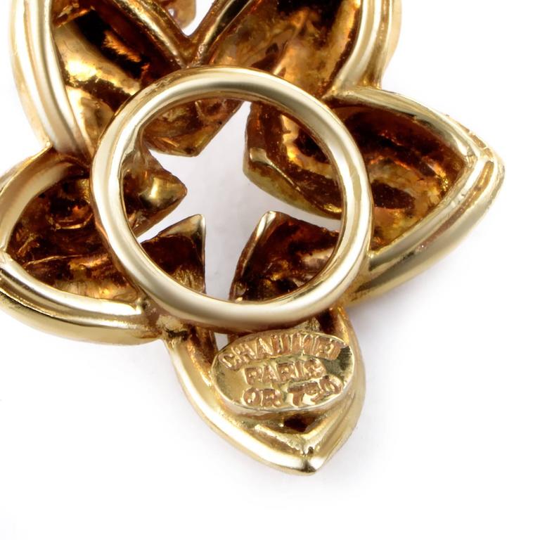 Chaumet Yellow Gold Diamond Star ClipOn Earrings at 1stDibs
