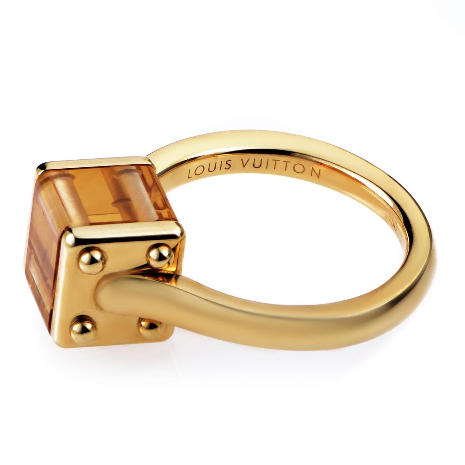 Women's Louis Vuitton Citrine Gold Ring