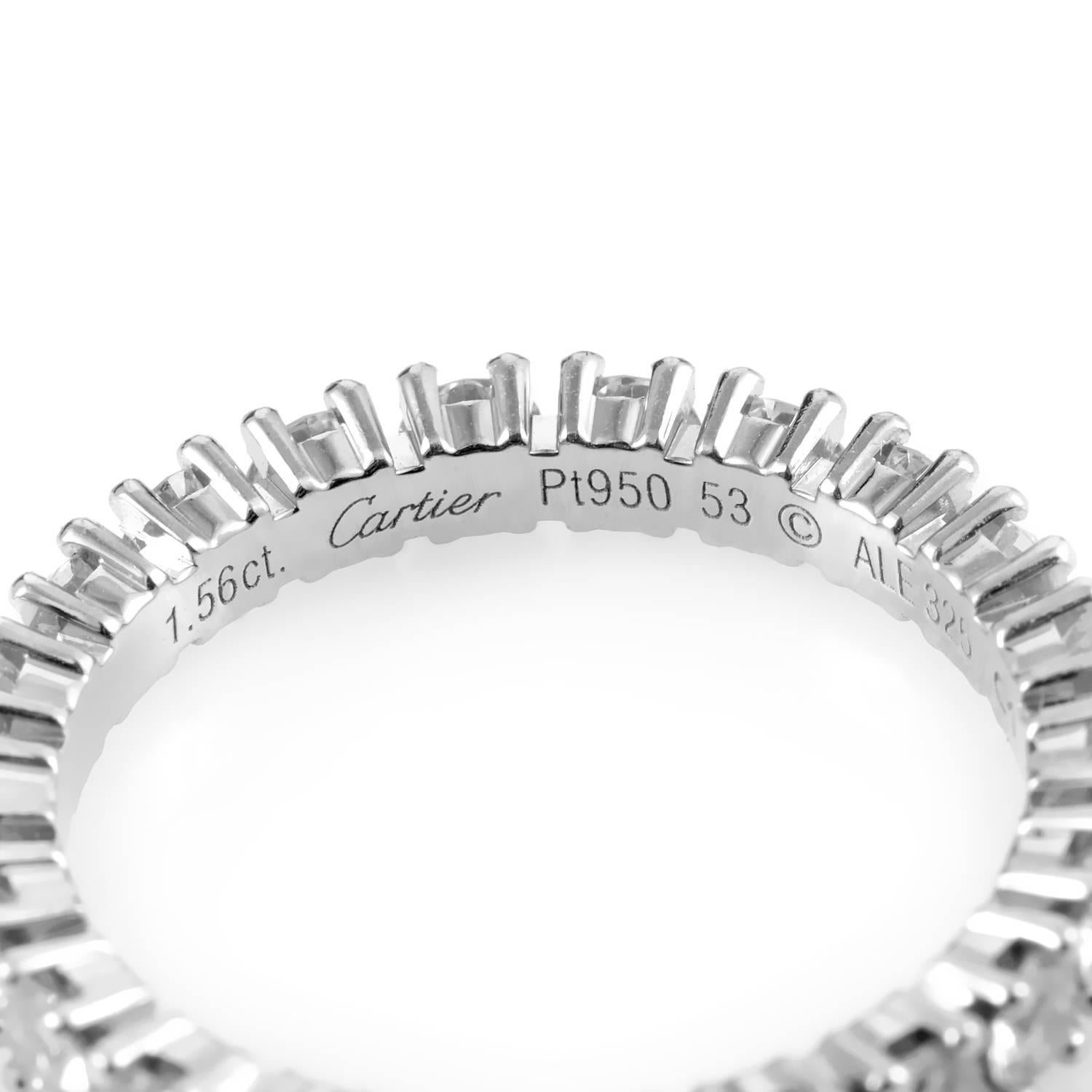 Women's Cartier Diamond Platinum Eternity Band Ring